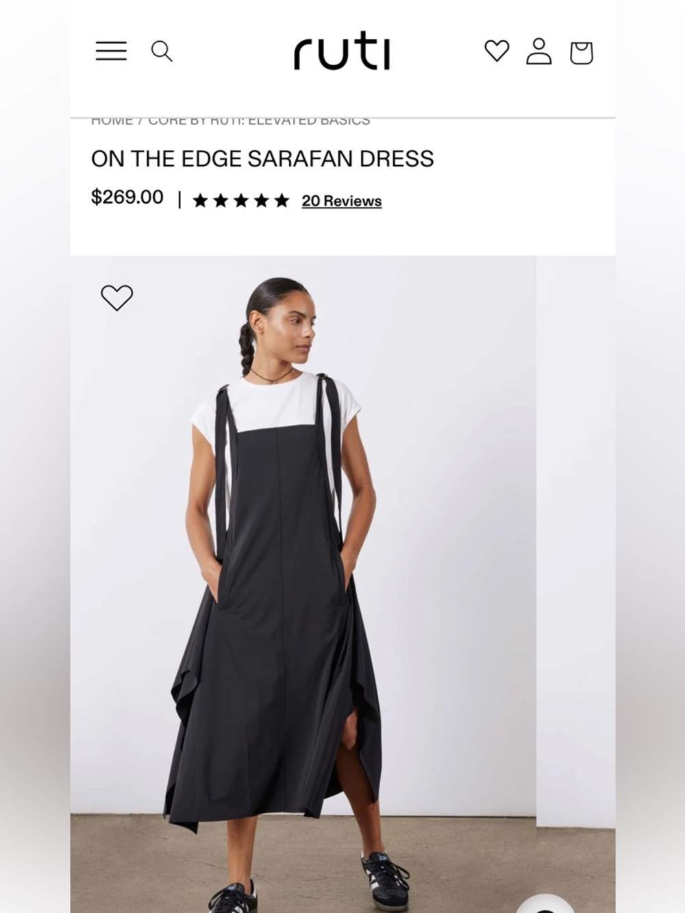 On The Edge Sarafan Midi Dress in Black
